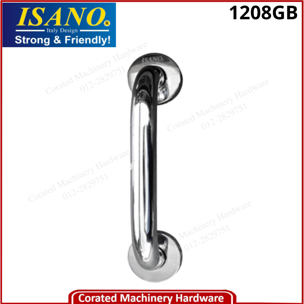 ISANO 1208GB 8&quot; X 25MM STAINLESS STEEL GRAB BAR
