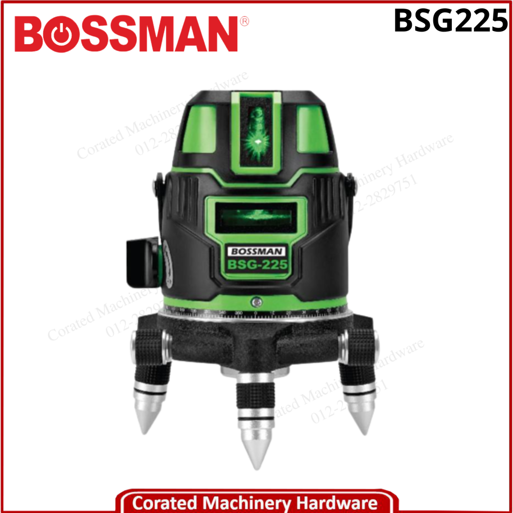 BOSSMAN BSG225 5-LINE GREEN LIGHT 7MW LINE LASER