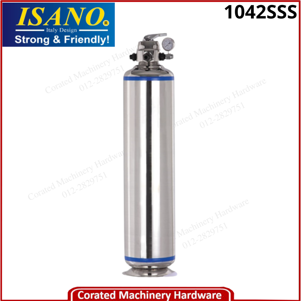 ISANO 1042SSS 10&quot; X 42&quot; STAINLESS STEEL BODY FIVE LAYER SAND FILTER