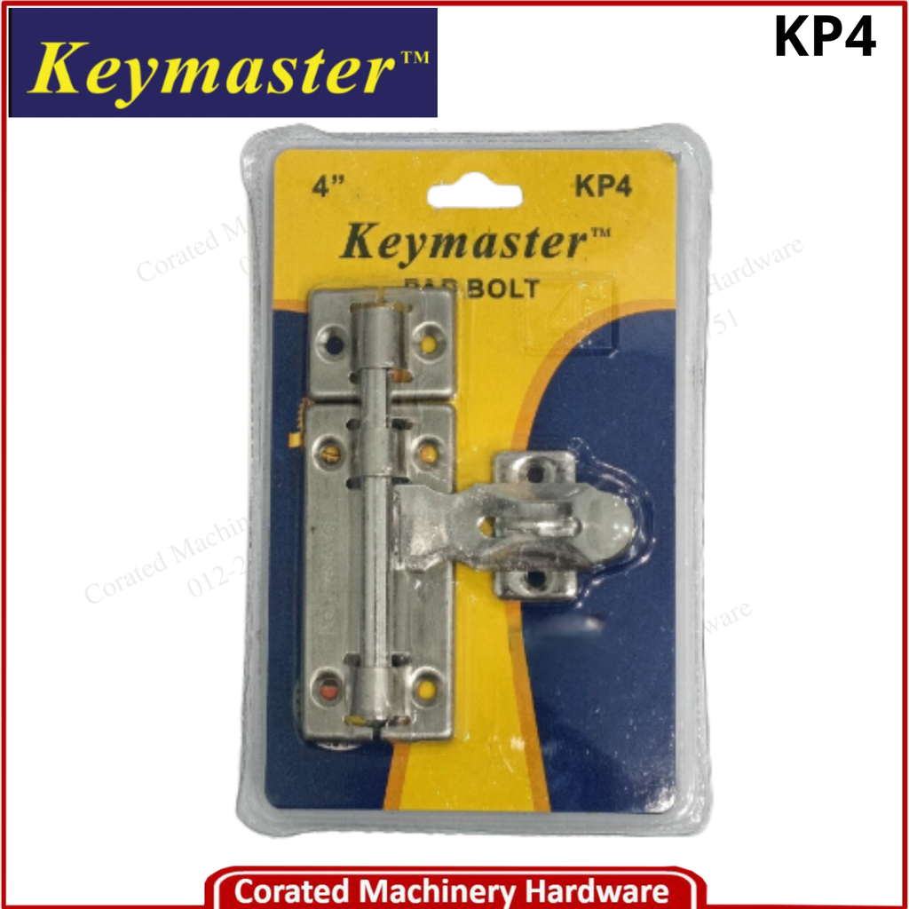 KEYMASTER KP4 4&quot; STAINLESS STEEL PAD BOLT