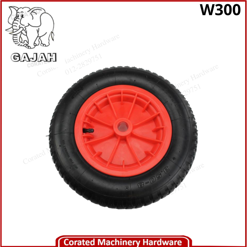 GAJAH W300 PNEUMATIC WHEELBARROW ( NYLON )