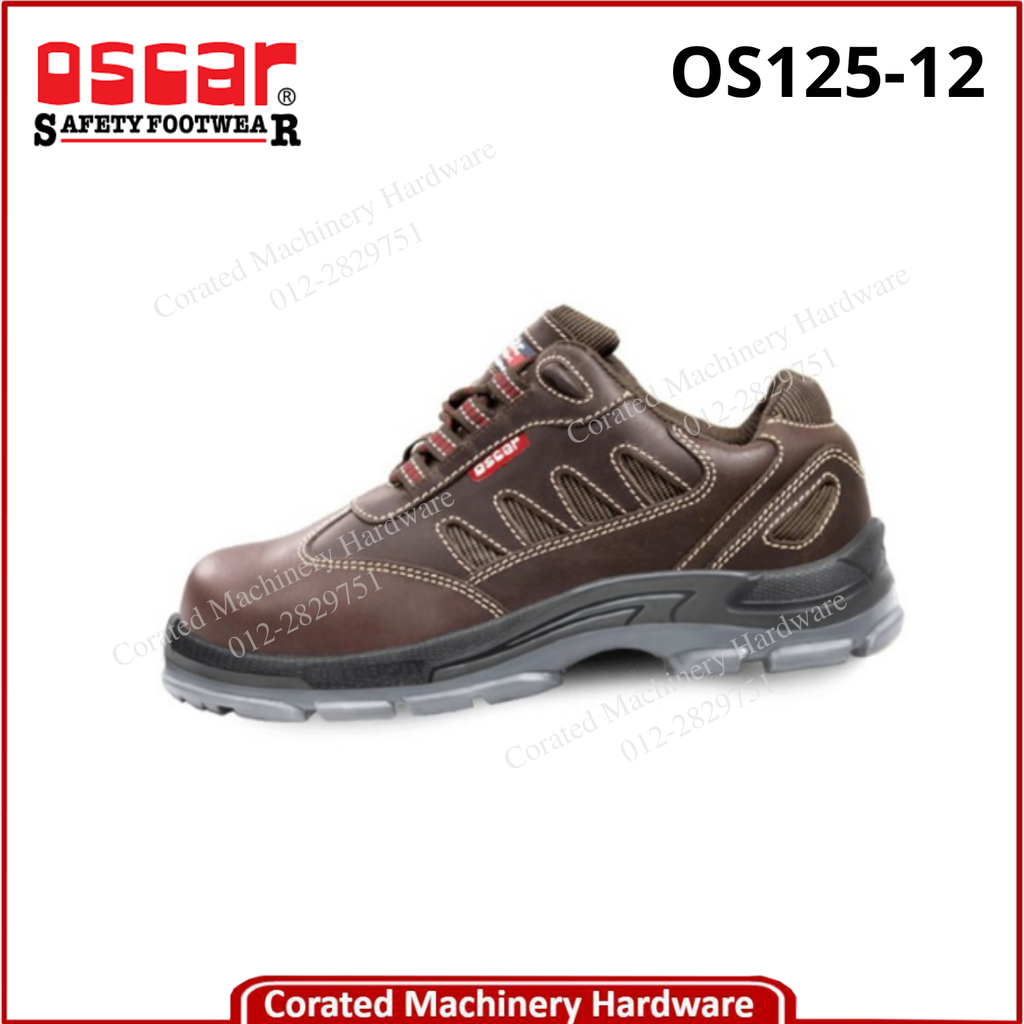 OSCAR MEN SAFETY SHOES (TITAN 125) 12 (BROWN)
