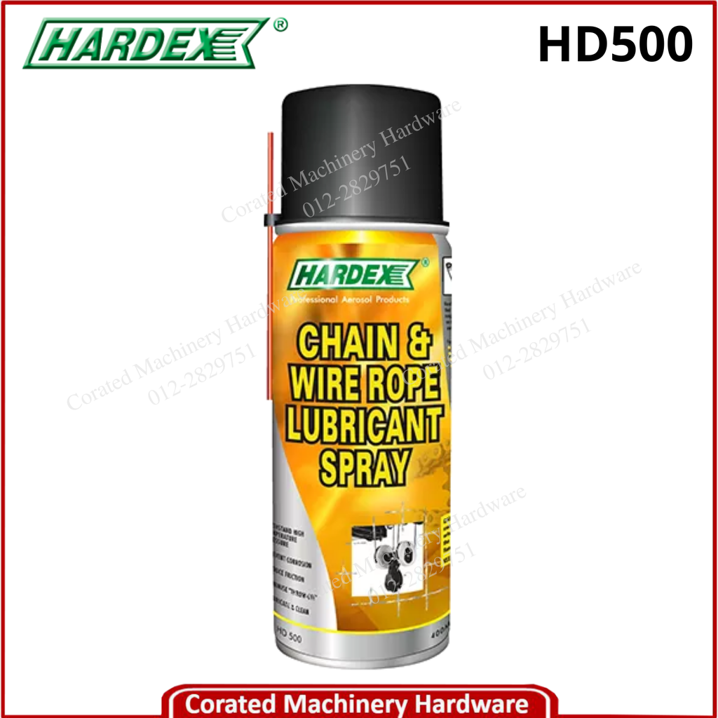 HARDEX HD500 CHAIN &amp; WIRE ROPE LUBRICANT SPRAY 
