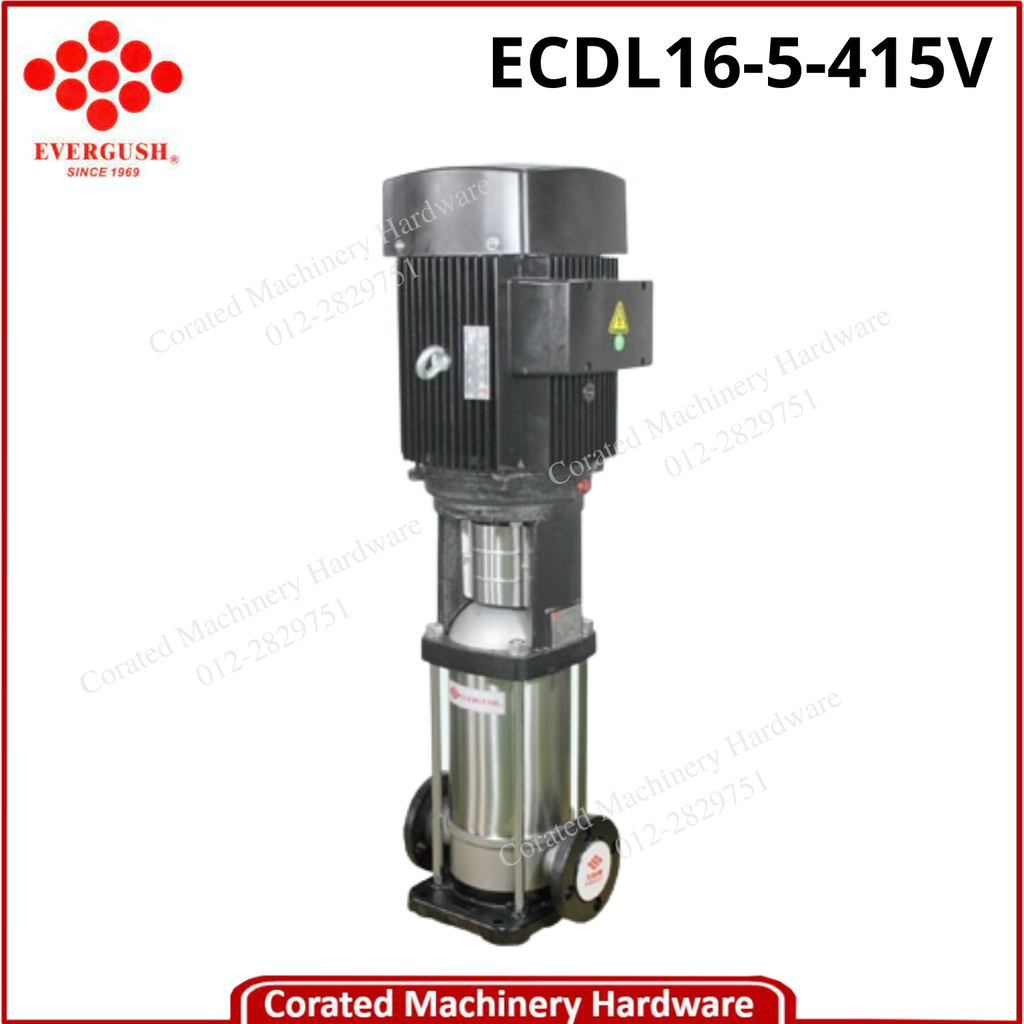 EVERGUSH VERTICAL MULTI-STAGE PUMP C/W MOTOR