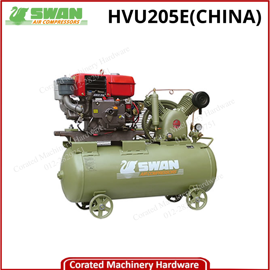 SWAN HVU-205E 5 HP AIR COMPRESSOR C/W ENGINE