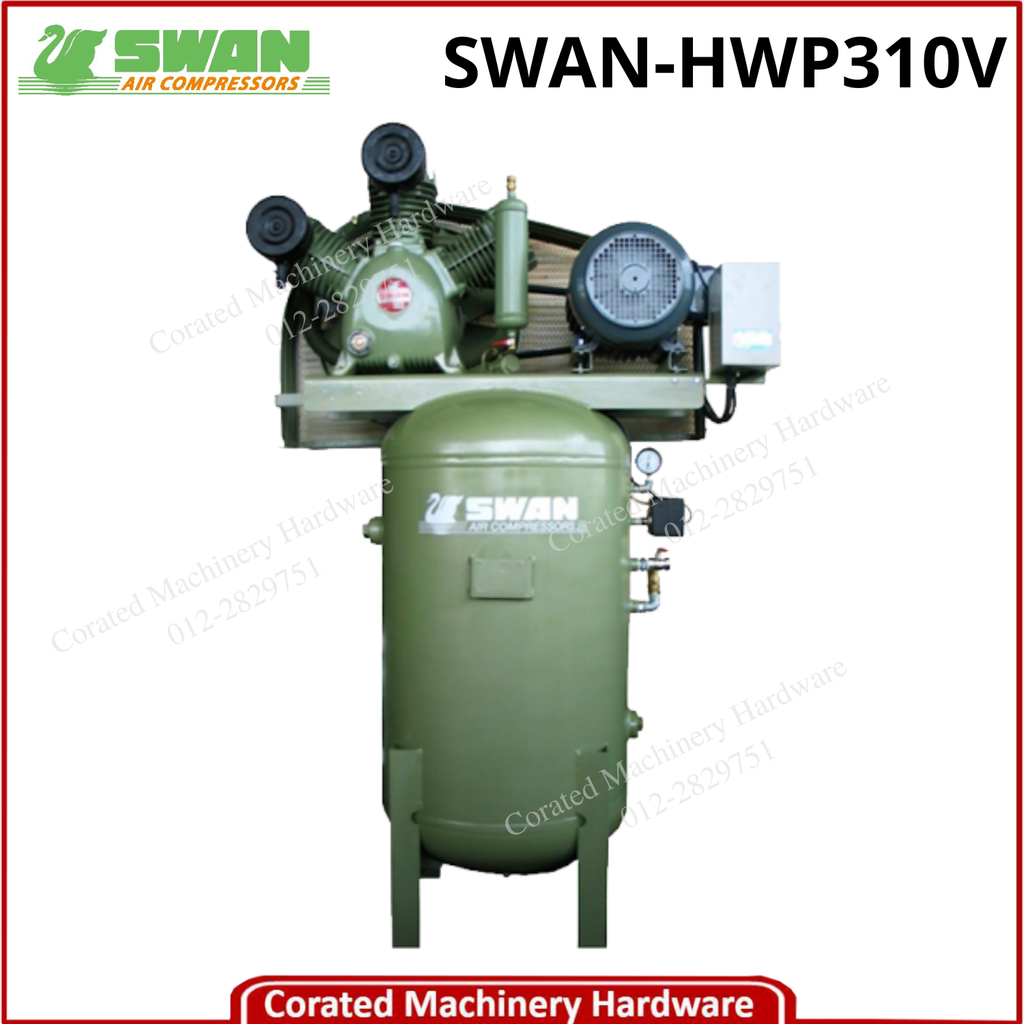 SWAN HWP310 VERTICAL AIR COMPRESSOR C/WMOTOR