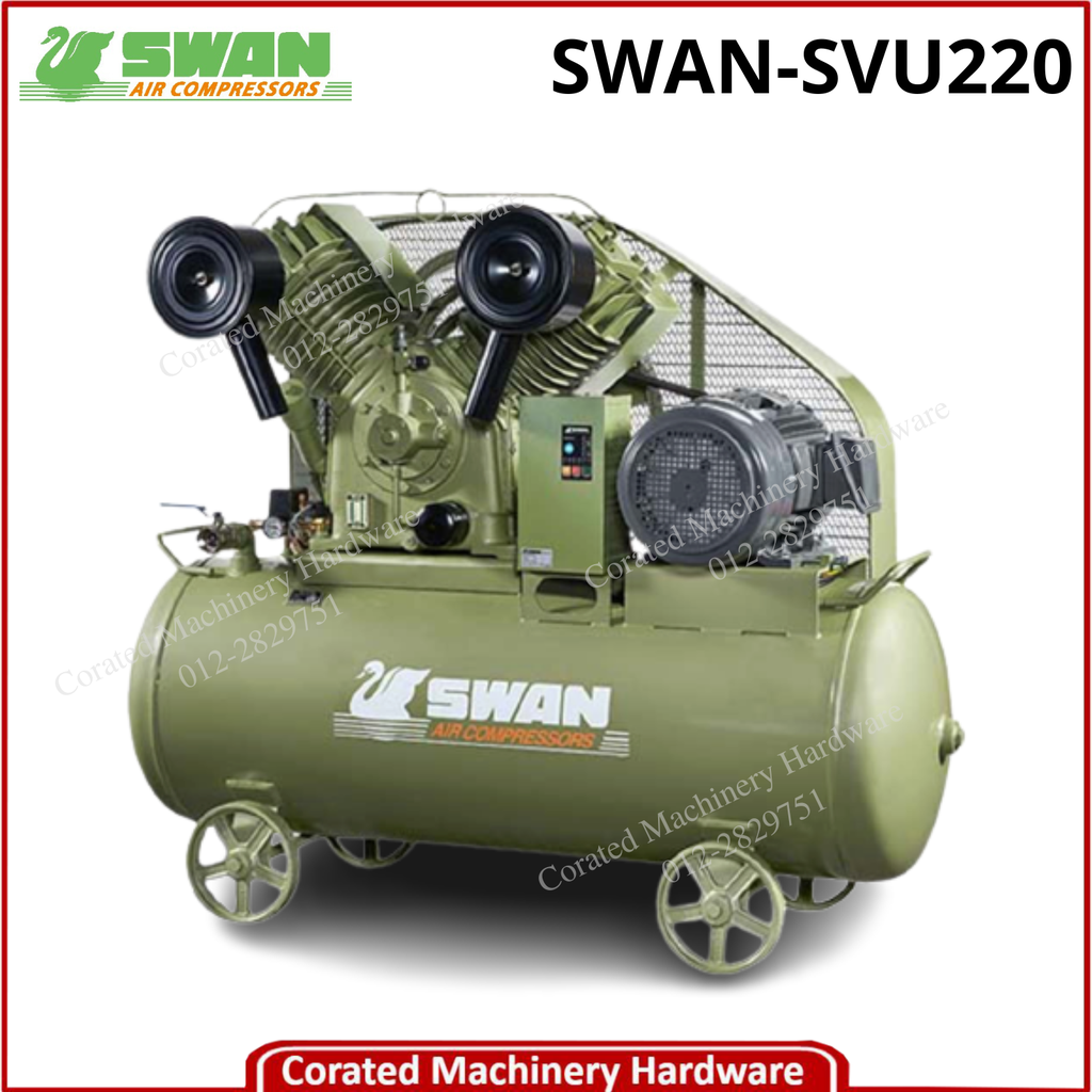 SWAN SVU-220 AIR COMPRESSOR C/W TECO MOTOR