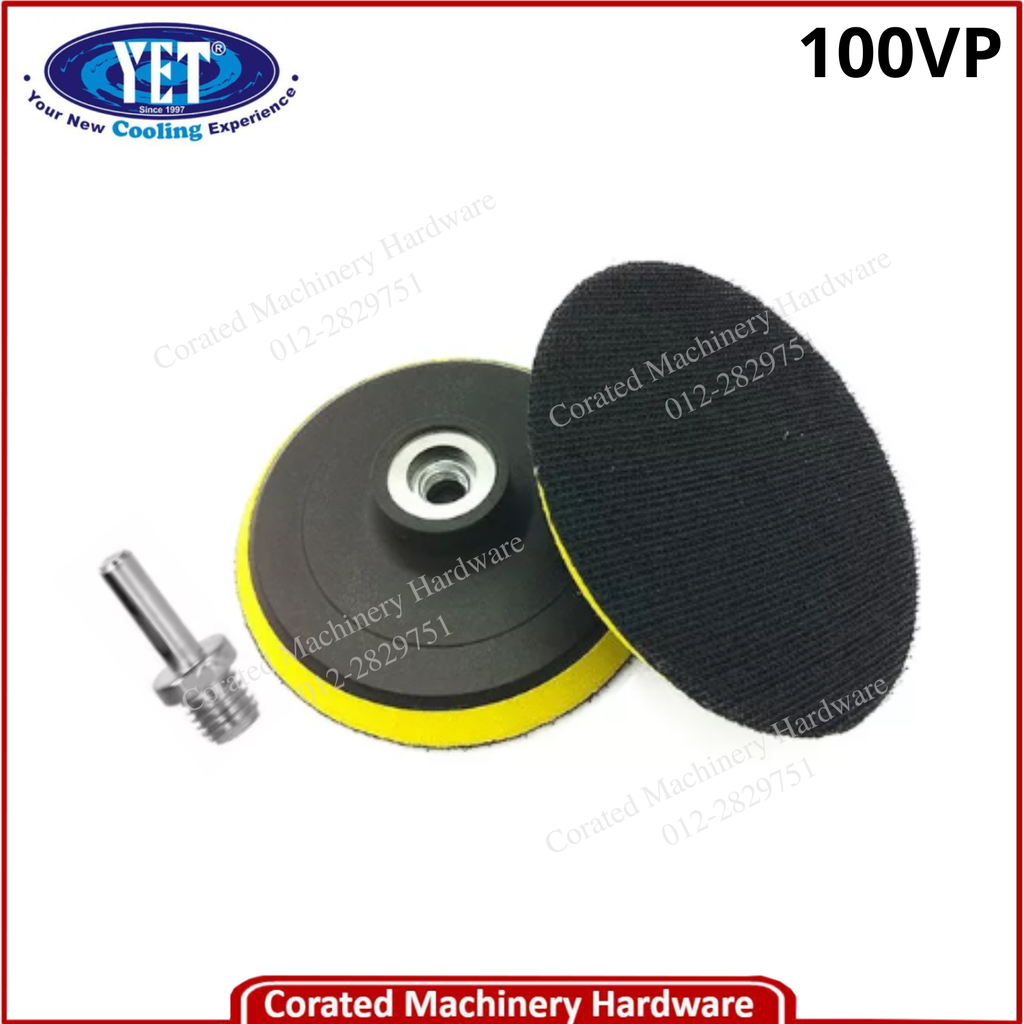 YET 100VP 100MM VELCRO RUBBER PAD WITH NUT SET
