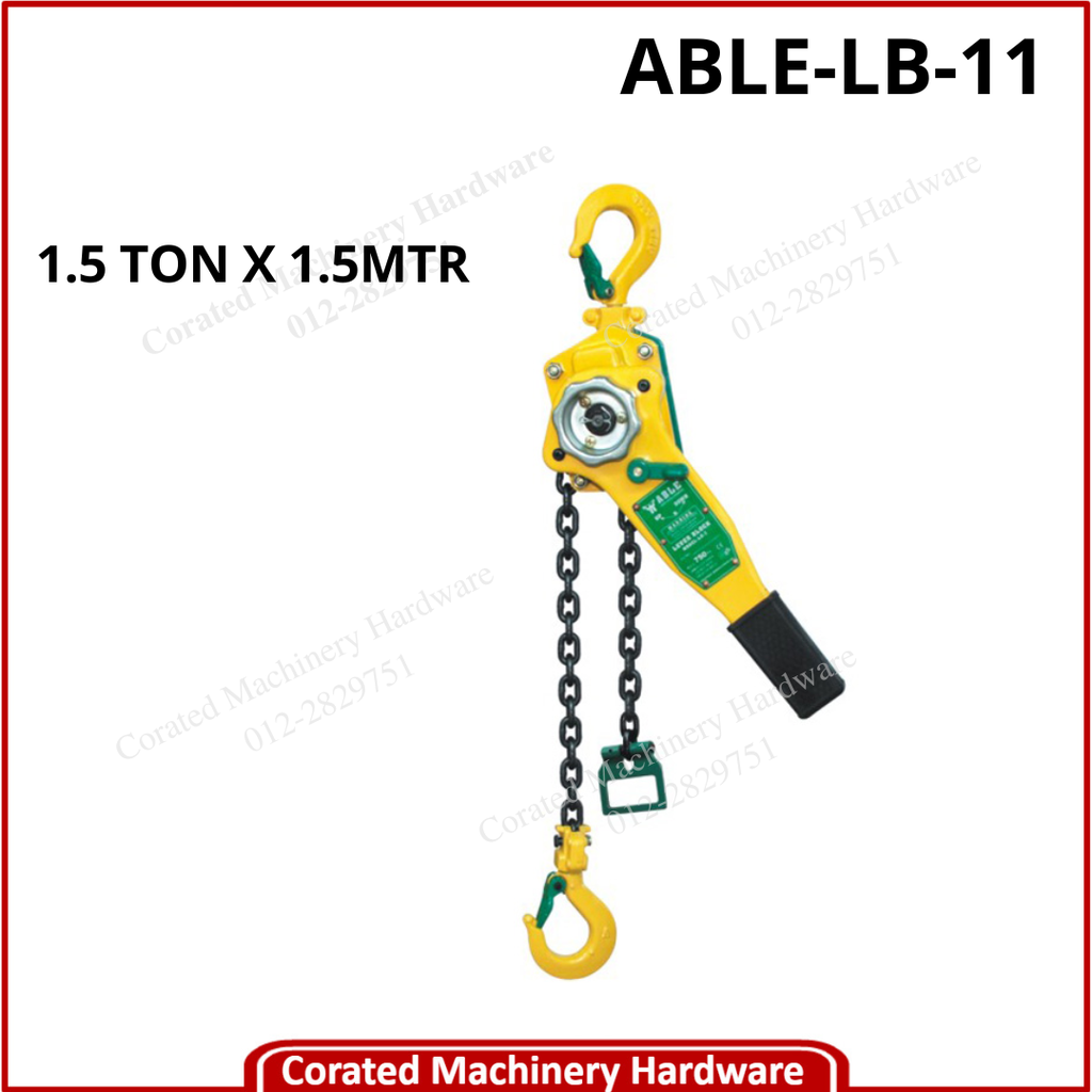 ABLE 1.5T X 1.5MTR LEVER BLOCK LB-11 TYPE