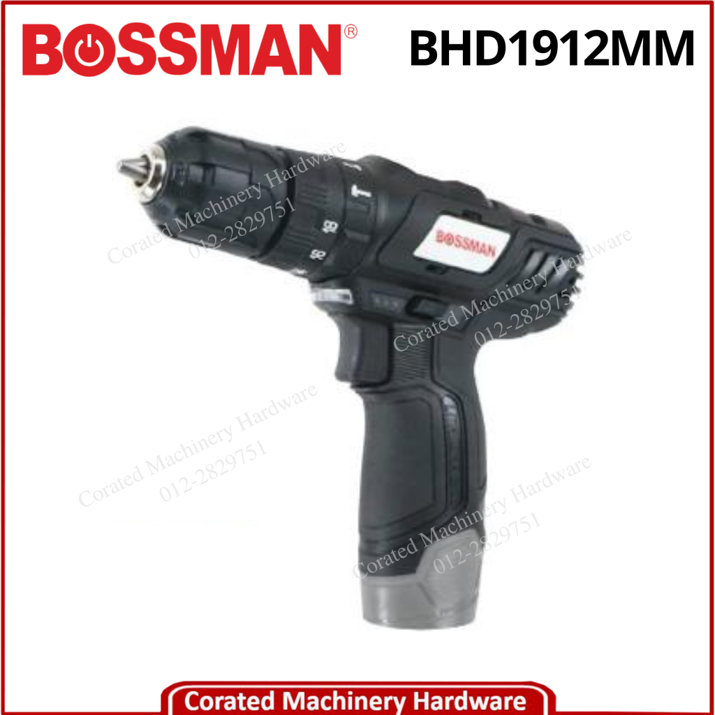 BOSSMAN BHD1912MM 10MM CORDLESS HAMMER DRILL