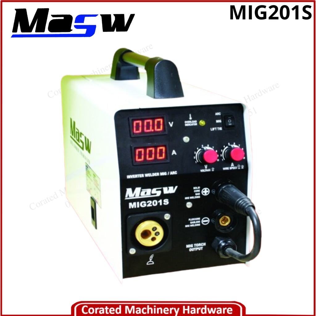 MASW MIG201S MIG WELDING MACHINE 200AMP SET | Corated Enterprise