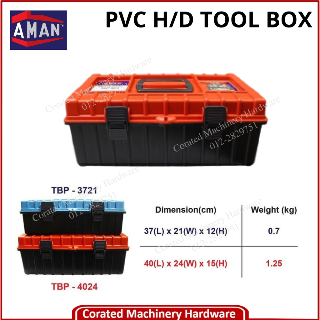AMAN PVC HEAVY DUTY TOOL BOX PREMIUM GRADE | Corated Enterprise