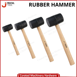 JETECH RUBBER HAMMER / MALLET (WOODEN HANDLE)