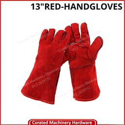 [13&quot;RED-HANDGLOVES] 13&quot; RED LEATHER WELDING GLOVE - UGR